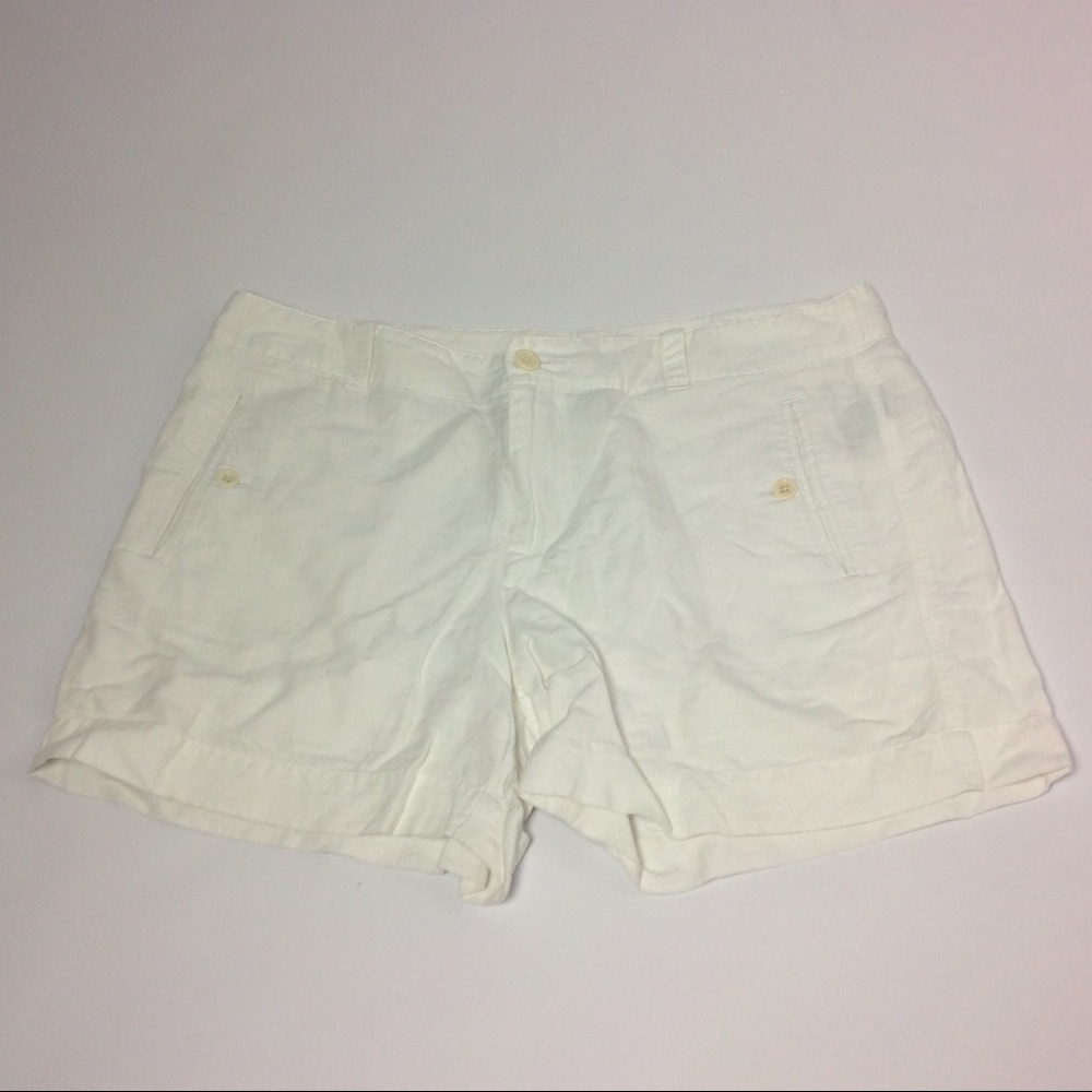 Lauren Ralph Lauren Linen Blend Shorts 10 Ivory